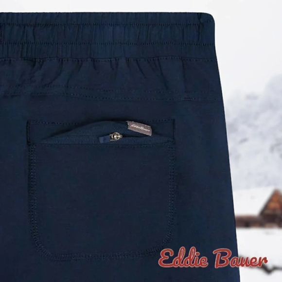 Eddie Bauer | Womens' Fleece-Lined Pull-On Pants | Navy Blue | NWT - Picture 4 of 8